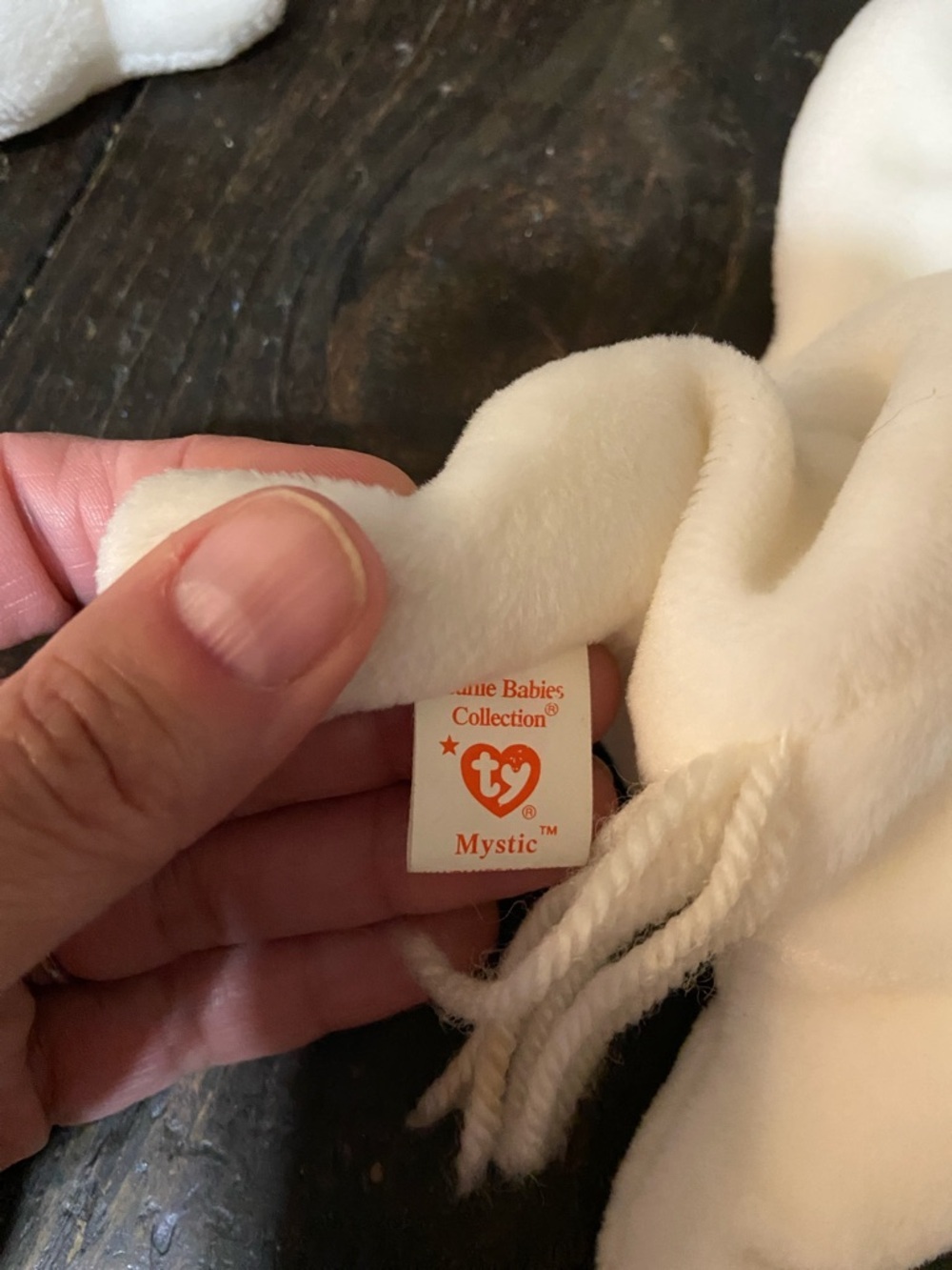 Ty White Mystic Beanie Baby Plush Pair with Iridescent Horn and Gold Accent - Picture 7 of 8